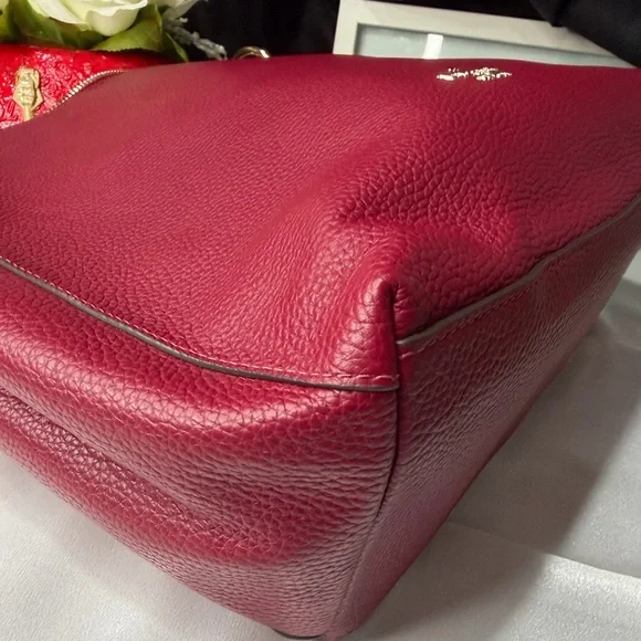 Kate Spade pebbled leather burgundy tote bag - Picture 11 of 15